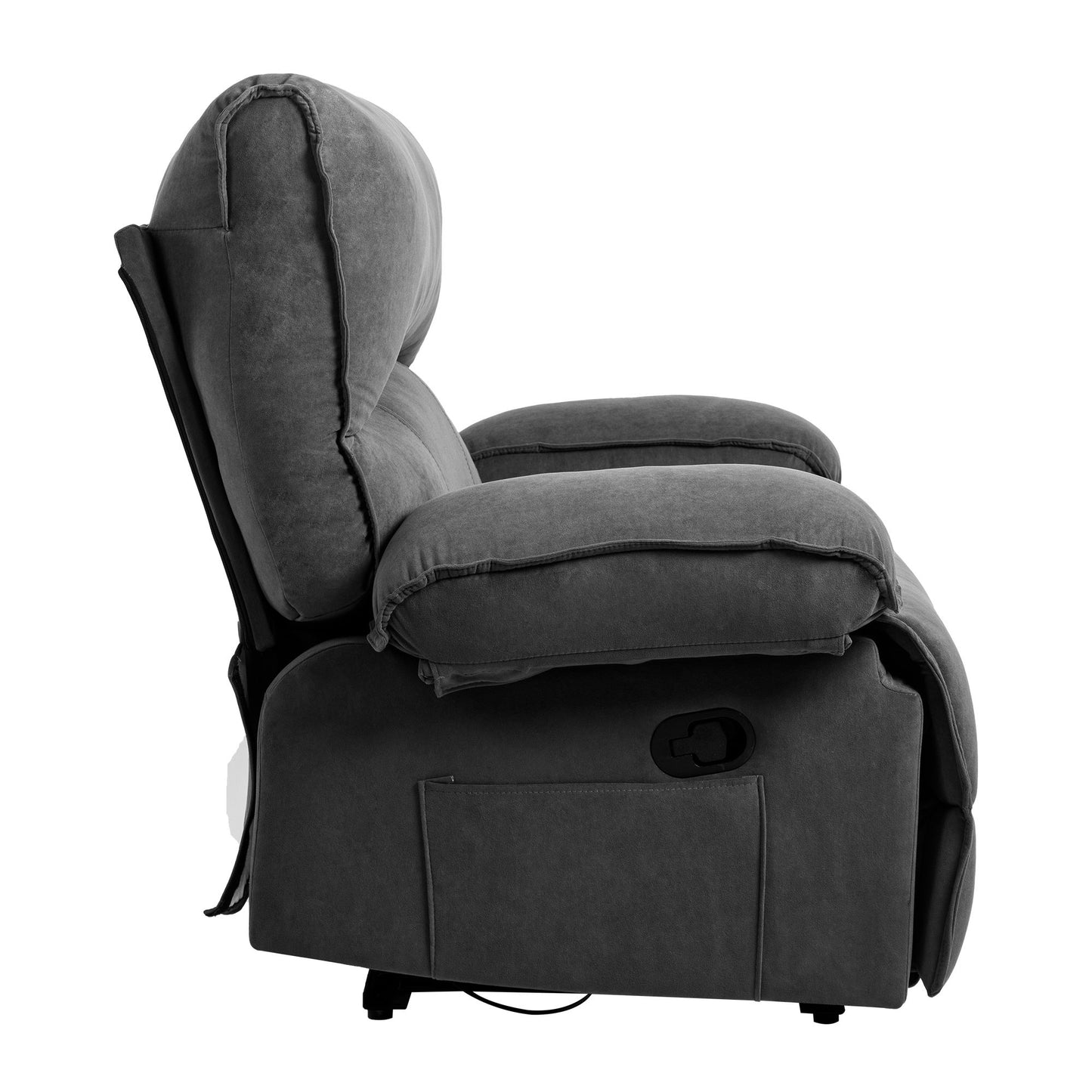 Oversized Manual Recliner Chair Sofa For Living Room - Gray