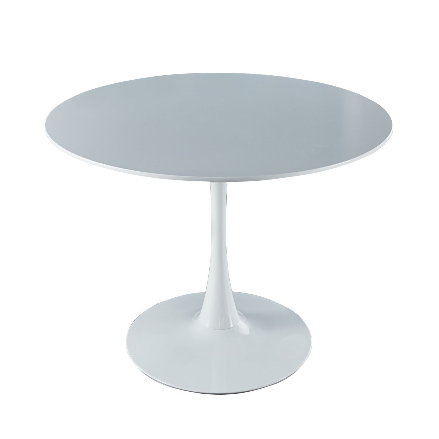 Tulip Table Mid-Century Dining Table For 4-6 People With Round MDF Table Top, Pedestal Dining Table, End Table Leisure Coffee Table - White