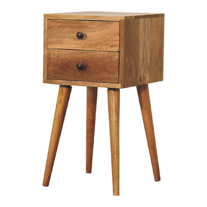 Mini 2 Drawer Nightstand - Oak