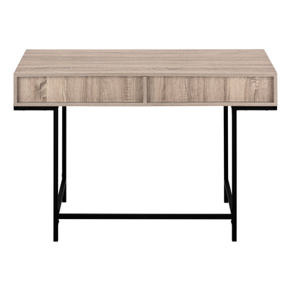 Computer Desk For Home Office, Laptop, Storage Drawers, Contemporary Versatile Placement - Taupe