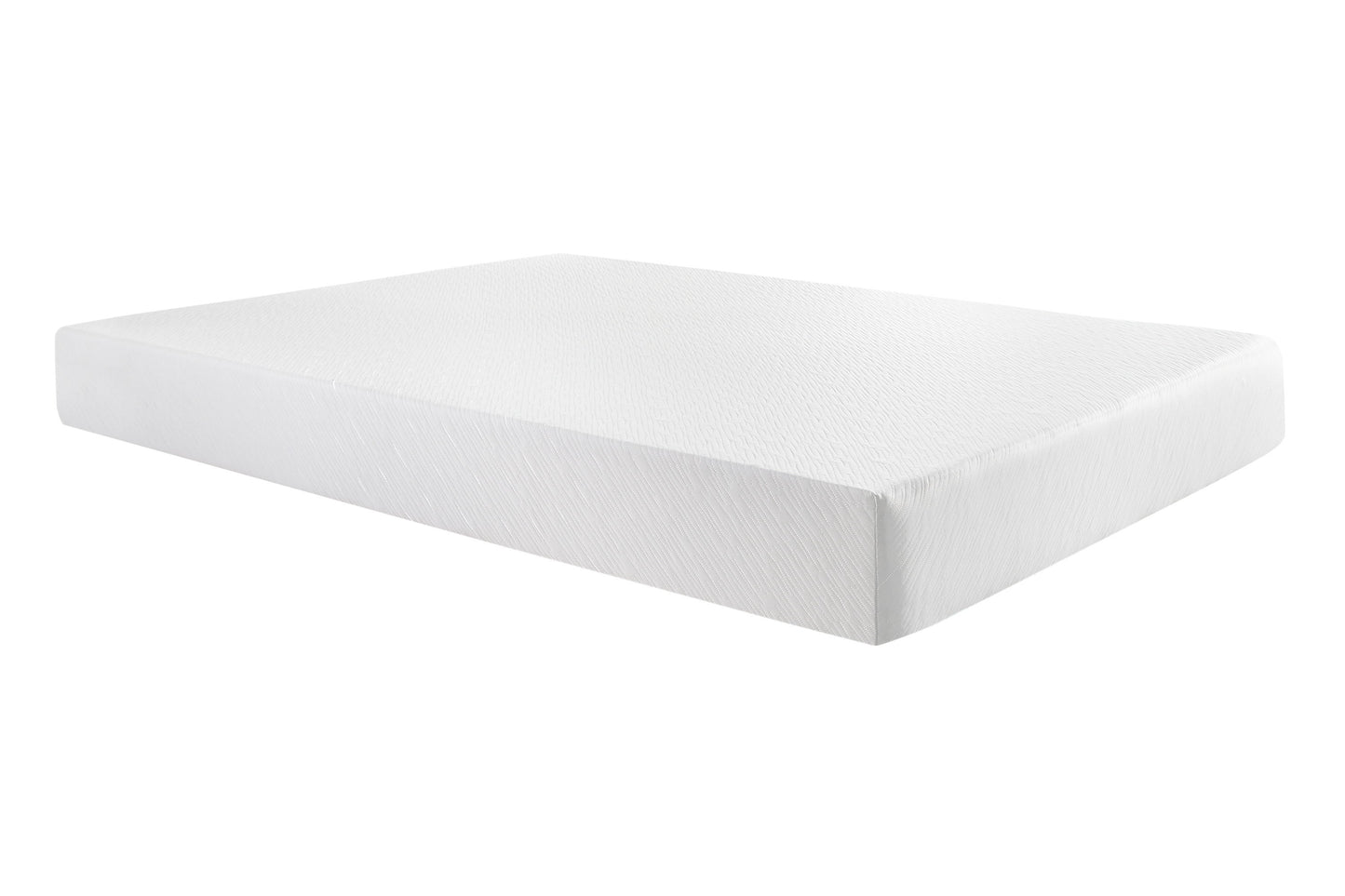 10" Twin Long Memory Foam Mattress - White
