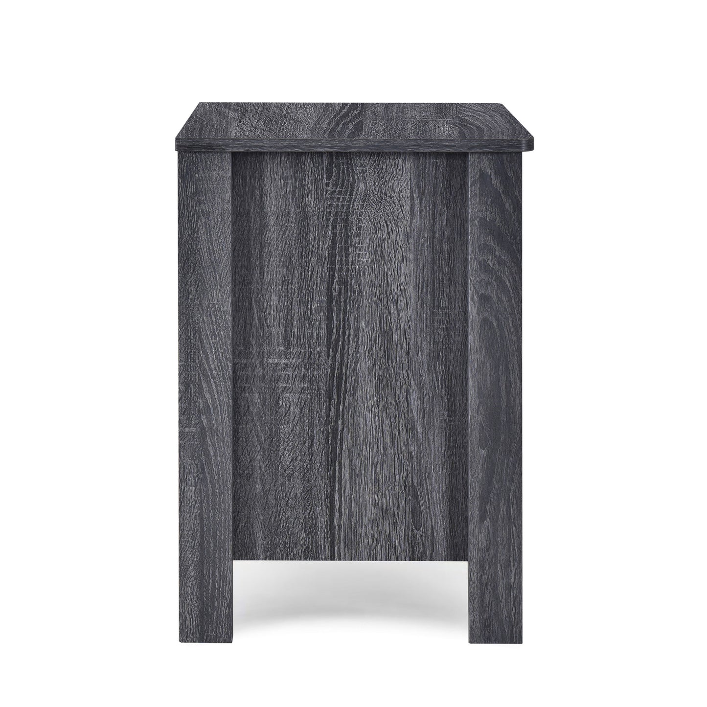 Titeca - Contemporary 2 Drawer Nightstand - Dark Gray