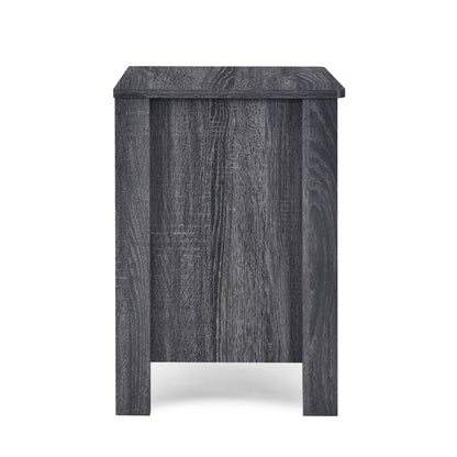 Titeca - Contemporary 2 Drawer Nightstand - Dark Gray