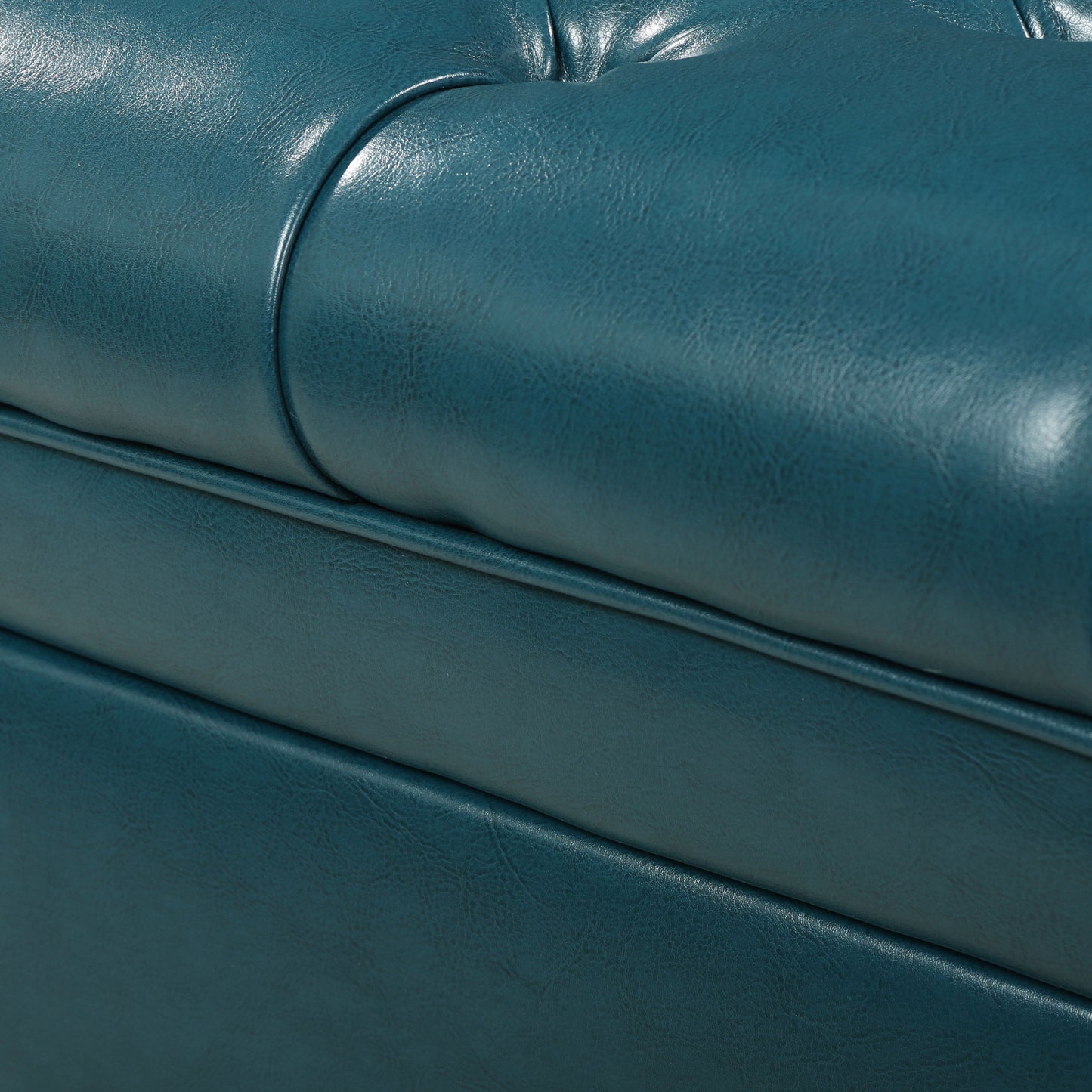 Juliana - Teal Storage Ottoman With Spacious Interior - Teal