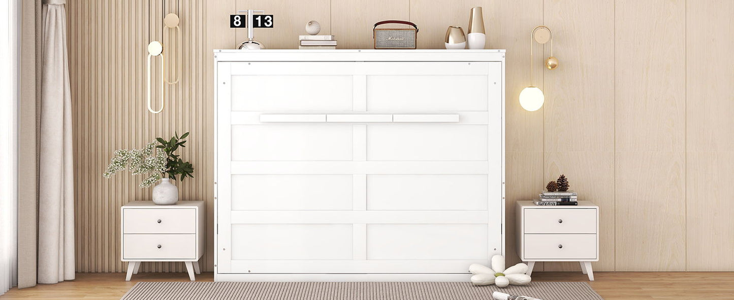 Full Size Murphy Wall Bed - White