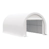 Outsunny - 10' x 16' Carport, Heavy Duty Portable Garage Storage Tent With Large Zippered Door, Anti-Uv Pe Canopy Cover For Car, Truck, Boat, Motorcycle, Bike, Garden Tools, Outdoor Work - White