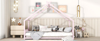 Full Size House Bed - Pink