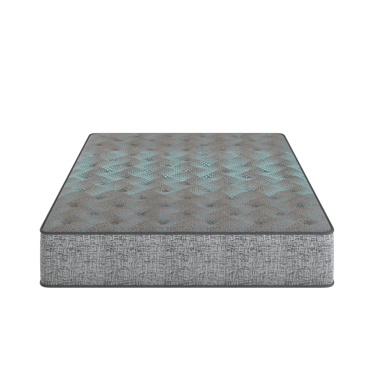 Comfort Care - 11" Queen Size Hybrid Mattress, Medium Comfort - Gray / Blue