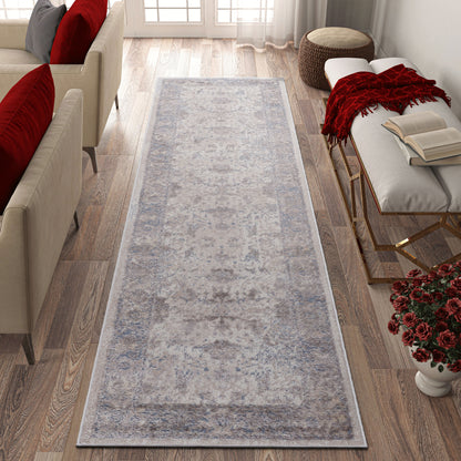 Payas - 2' X 8' Traditional Runner Rug - Brown / Beige