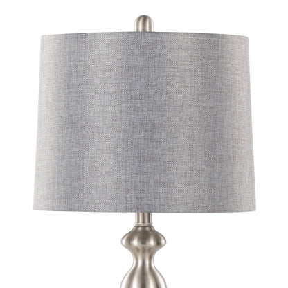 Ashland - Contemporary Table Lamp (Set of 2) - Nickel / Gray