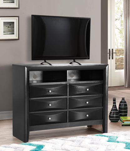Marilla - Media Chest - Black