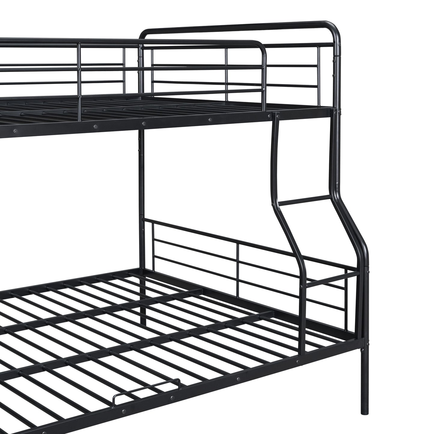 Full Long Over Queen Bunk Bed - Black