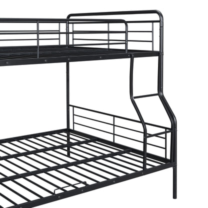 Full Long Over Queen Bunk Bed - Black