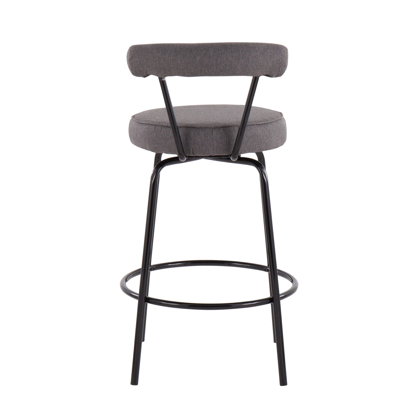 Rhonda - Contemporary Counter Stool (Set of 2) - Black / Charcoal