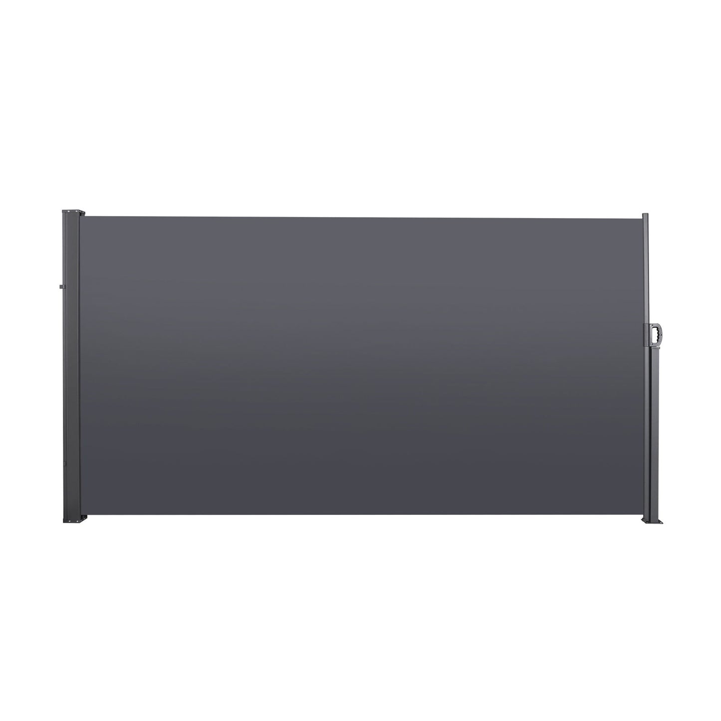 118.1" Retractable Side Screen Awning, Uv Resistant, Waterproof, Patio Privacy Screen For Garden, Balcony, Courtyard - Dark Gray