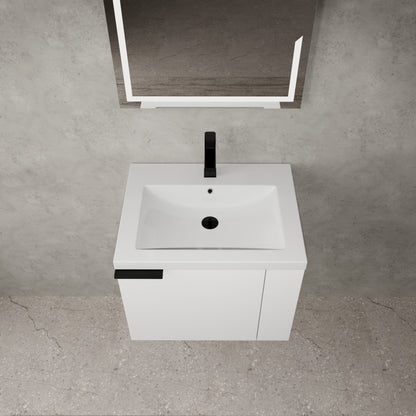 Modern Bathroom Vanity Sink Combo For Small Spaces - White