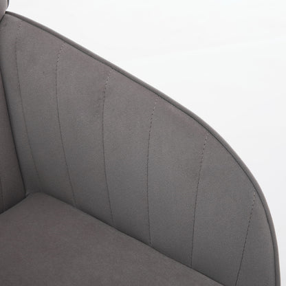 Adjustable Office Chair, Ergonomic Swivel Chair Velvet, Comfortable For Long Sitting - Gray