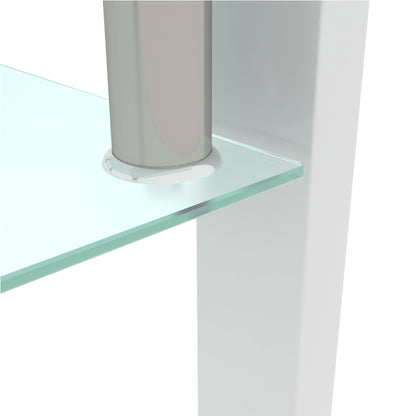 Clear Coffee Table, Modern Side Center Tables - White