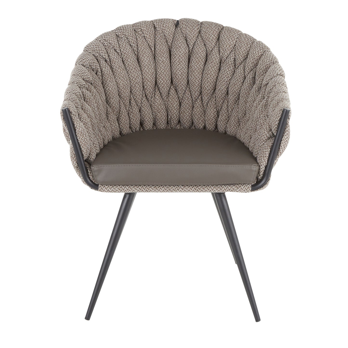 Matisse - Braided Contemporary Chair - Black / Gray