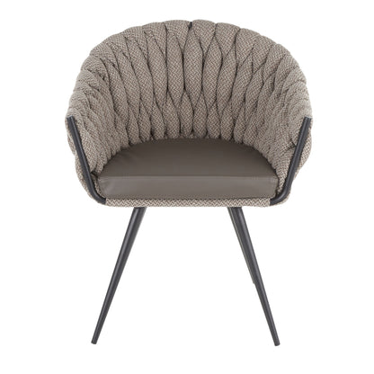 Matisse - Braided Contemporary Chair - Black / Gray