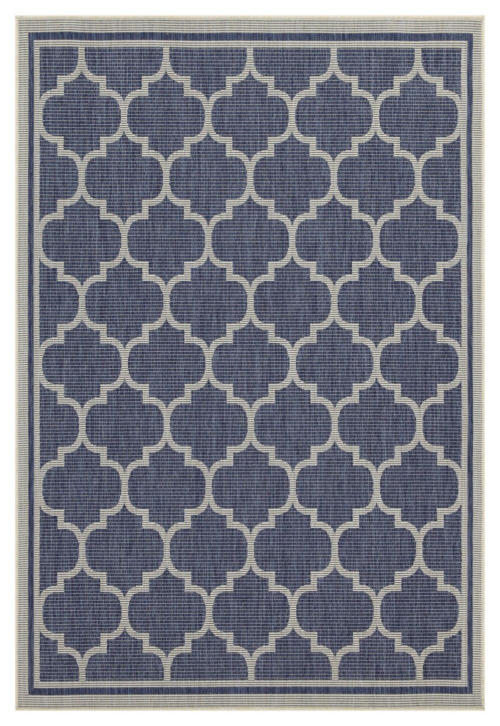 Sunshine - 7'10" X 10'3" Indoor, Outdoor Area Rug - Blue, Polyester