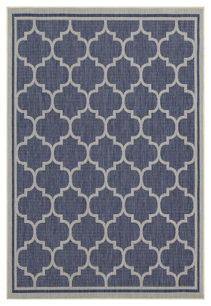 Sunshine - 7'10" X 10'3" Indoor, Outdoor Area Rug - Blue, Polyester