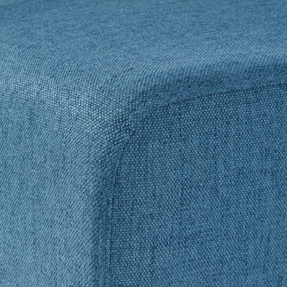 Pertica - Dining Chair, Upholstered Armless Chairs (Set of 2) - Blue