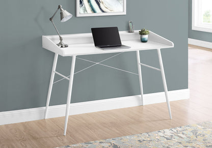 Computer Desk For Home Office, Laptop, Storage Shelves, Convenient Design - White