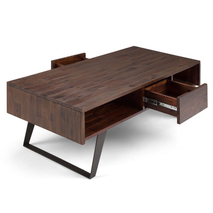 Lowry - Coffee Table - Distressed Charcoal Brown