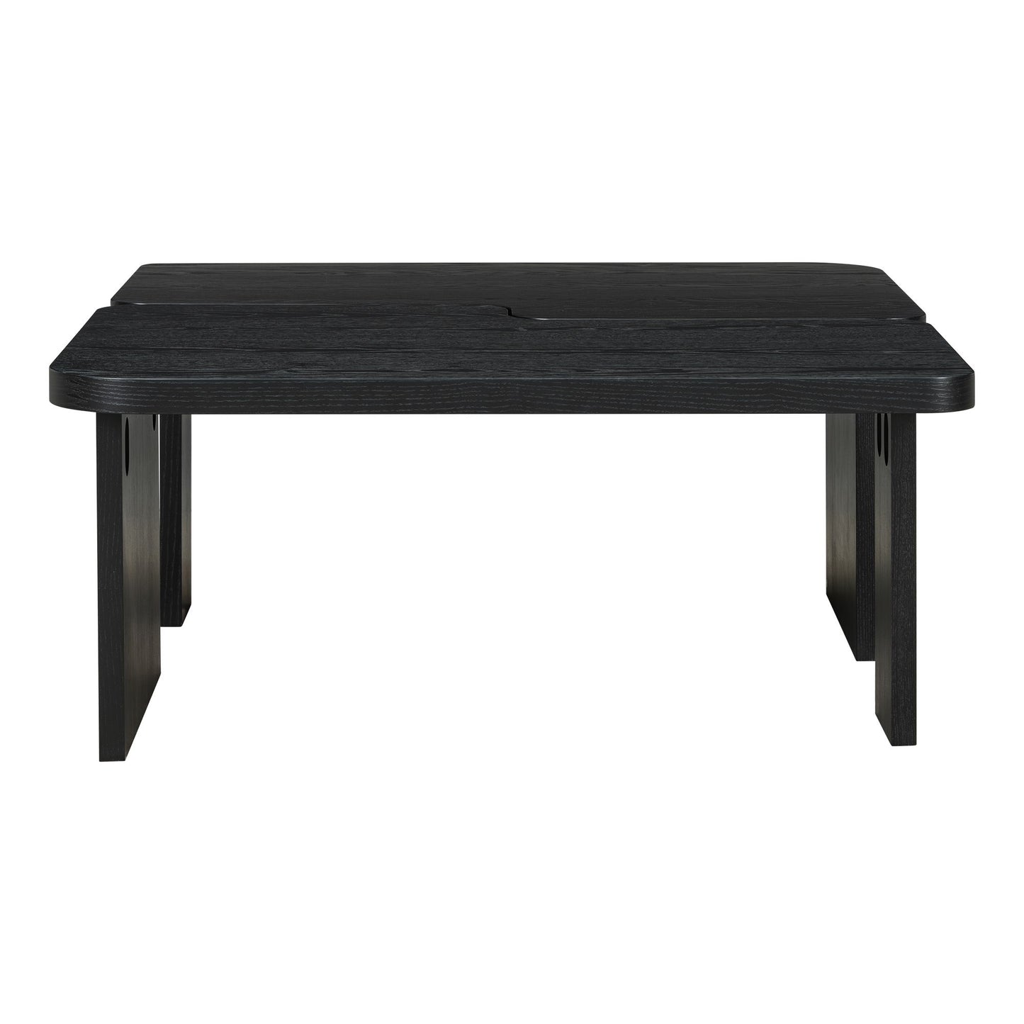Modern Minimalist Coffee Table Set, Rectangle Coffee Table With Splicing Design, Multifunctional Combination Table For Living Room - Black