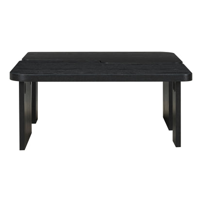 Modern Minimalist Coffee Table Set, Rectangle Coffee Table With Splicing Design, Multifunctional Combination Table For Living Room - Black