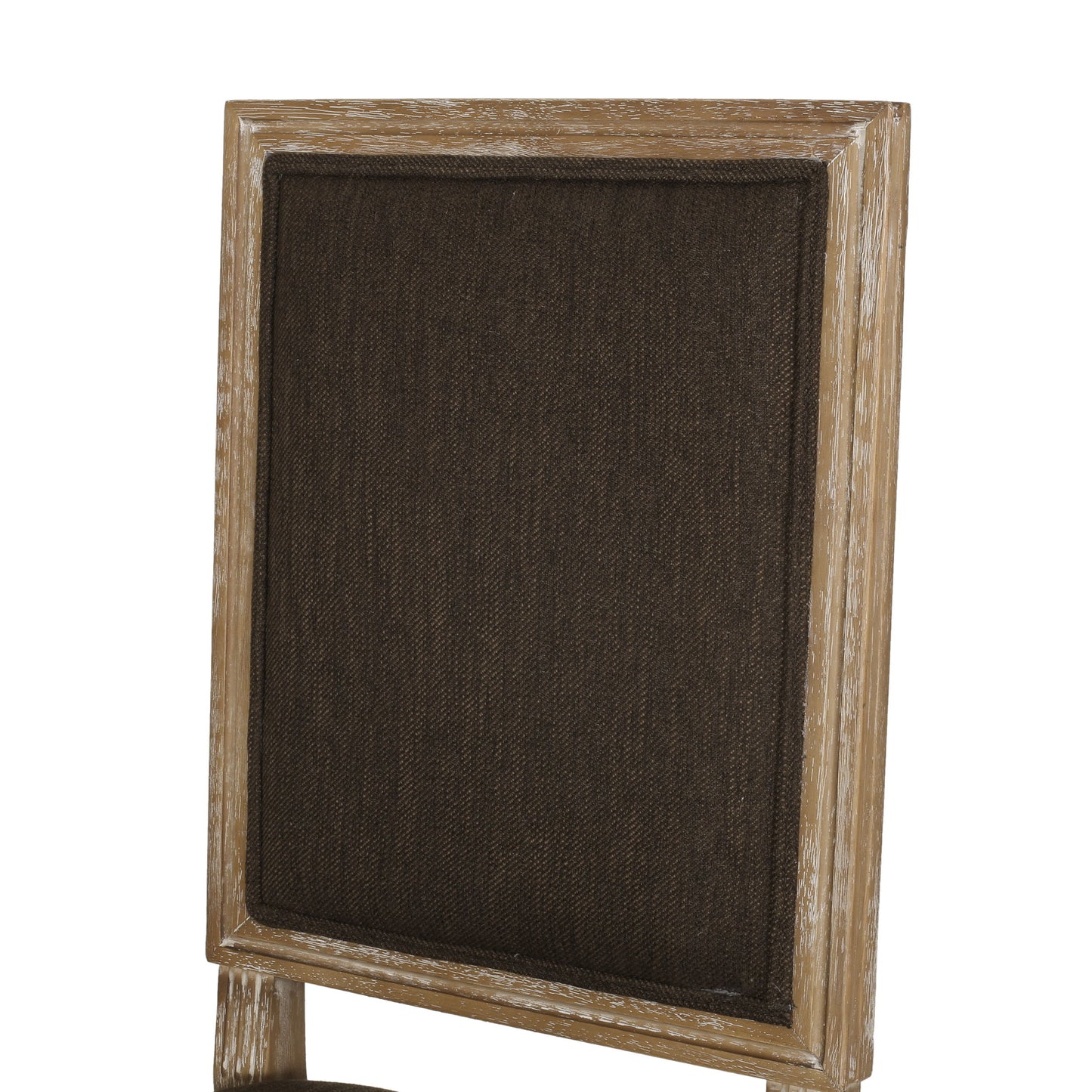 French Country Style Dining Chair Set With Upholstered Seats And Cane Backrest - Brown
