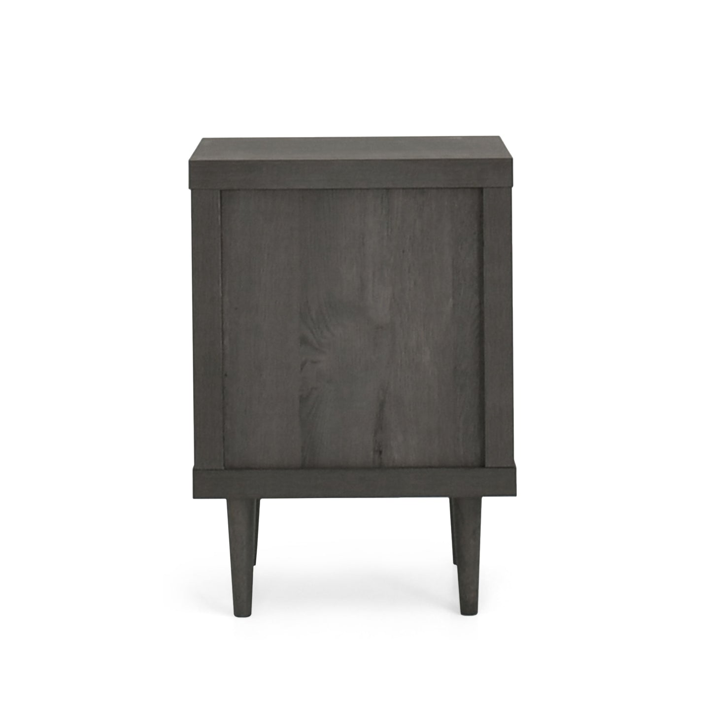 Nystrom - Mid Century Modern 2 Drawer Nightstand - Gray