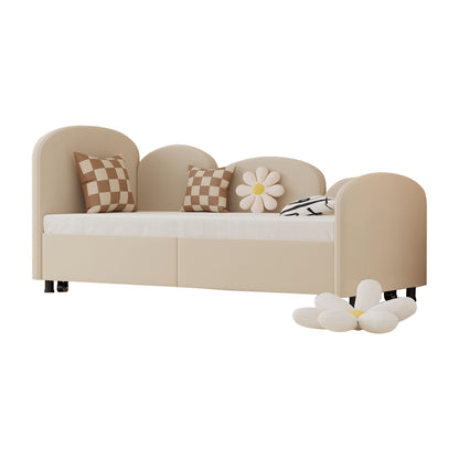 Modern Upholstered Daybed With Twin Size Bed Frames And Storage - Beige