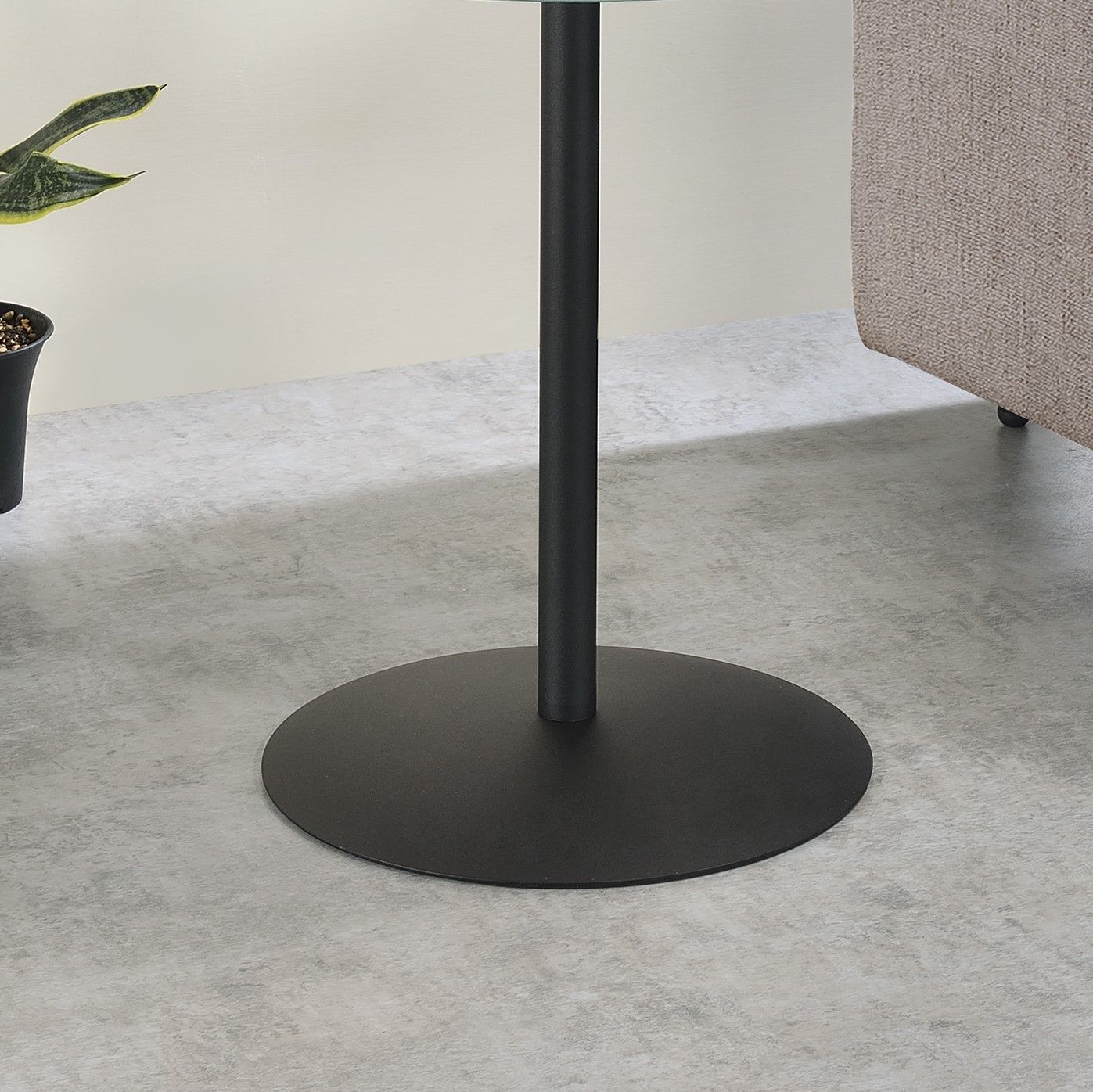 Circa - End Table With Marble Textured Top - Black