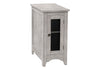 Accent End Table, Narrow, Storage, Transitional - Gray Wash