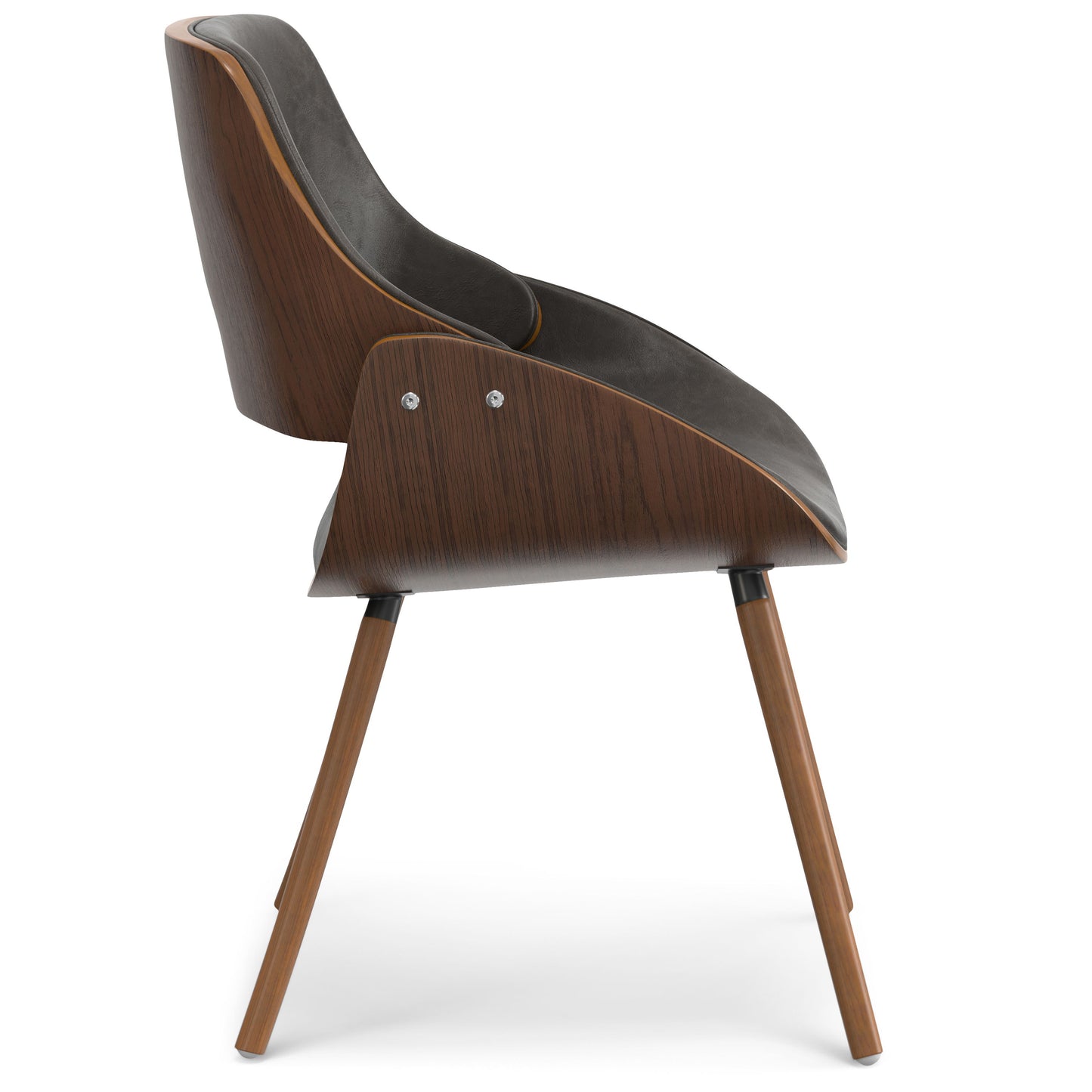 Malden - Bentwood Dining Chair With Wood Back - Distressed Brown