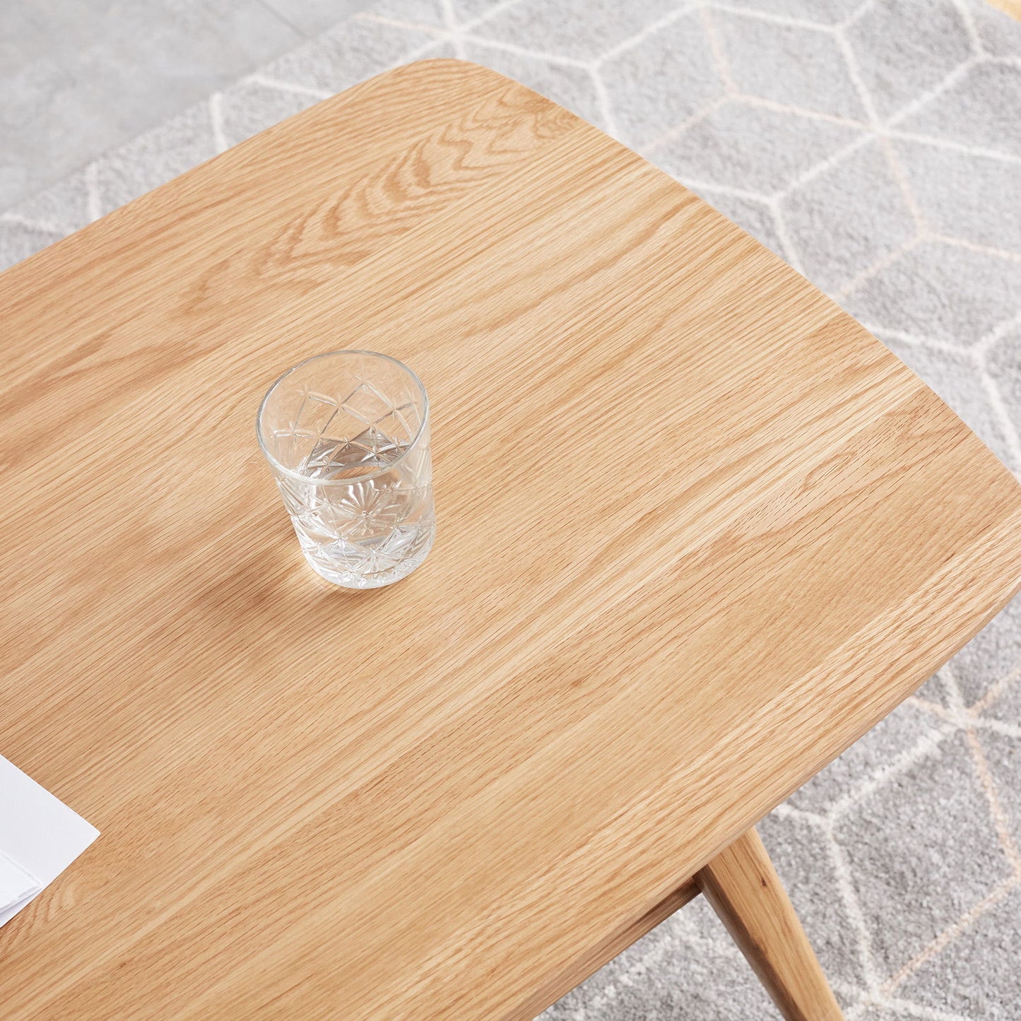 Center Low Table, Coffee Table With Storage Shelf - Natural