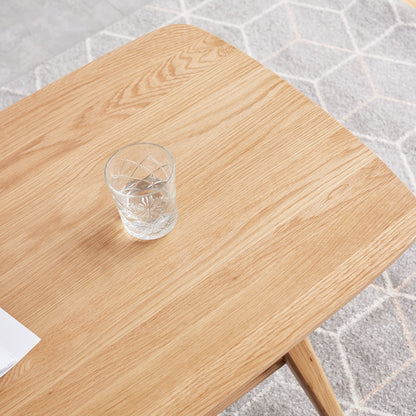 Center Low Table, Coffee Table With Storage Shelf - Natural