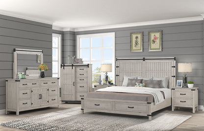 Alexandria - Queen Storage Bed - Mountain Mist