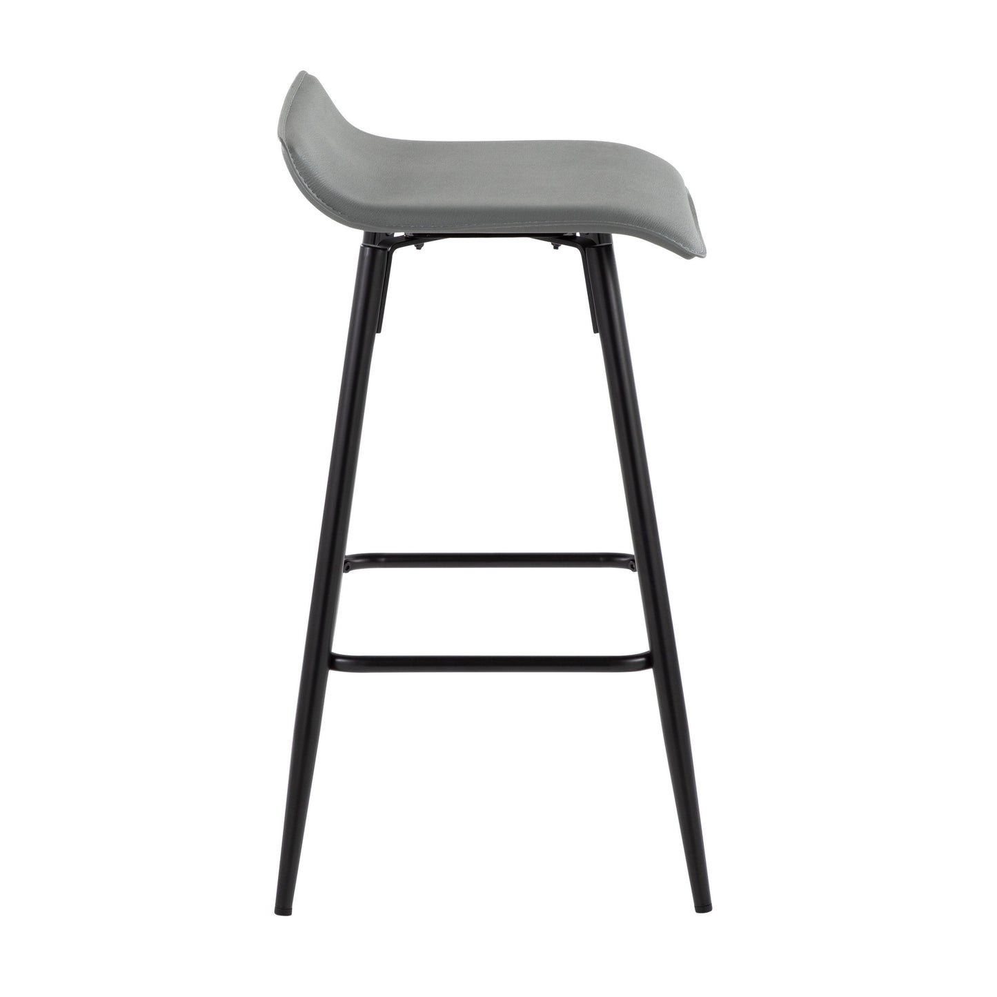 Ale - Contemporary Fixed Height Counter Stool (Set of 2) - Black / Gray