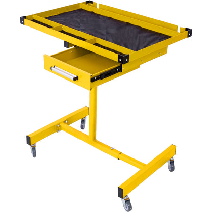 Adjustable Work Table With Drawer - Yellow / Black