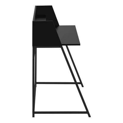 Computer Desk For Home Office, Laptop, Storage Shelves, Modern - Black