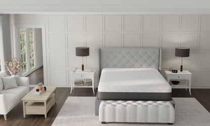 Pur Chill - 12" Twin Long Soft Mattress With Phase Change Cooling Fabric - White / Gray