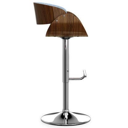 Amery - Adjustable Swivel Bar Stool - Denim Blue
