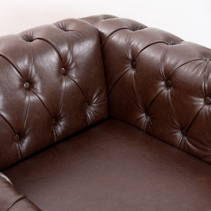 1 Seater Aesthetic Sofa For Living Room - Brown