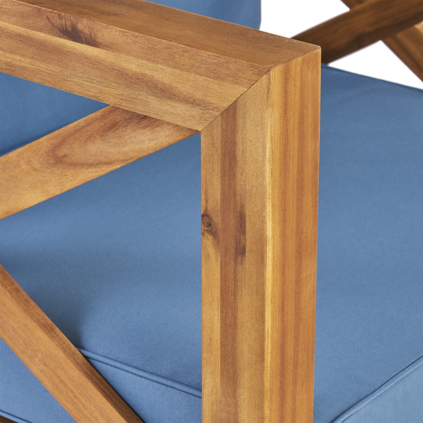 Brava - Modern Club Chair With Water Resistant Cushions - Blue