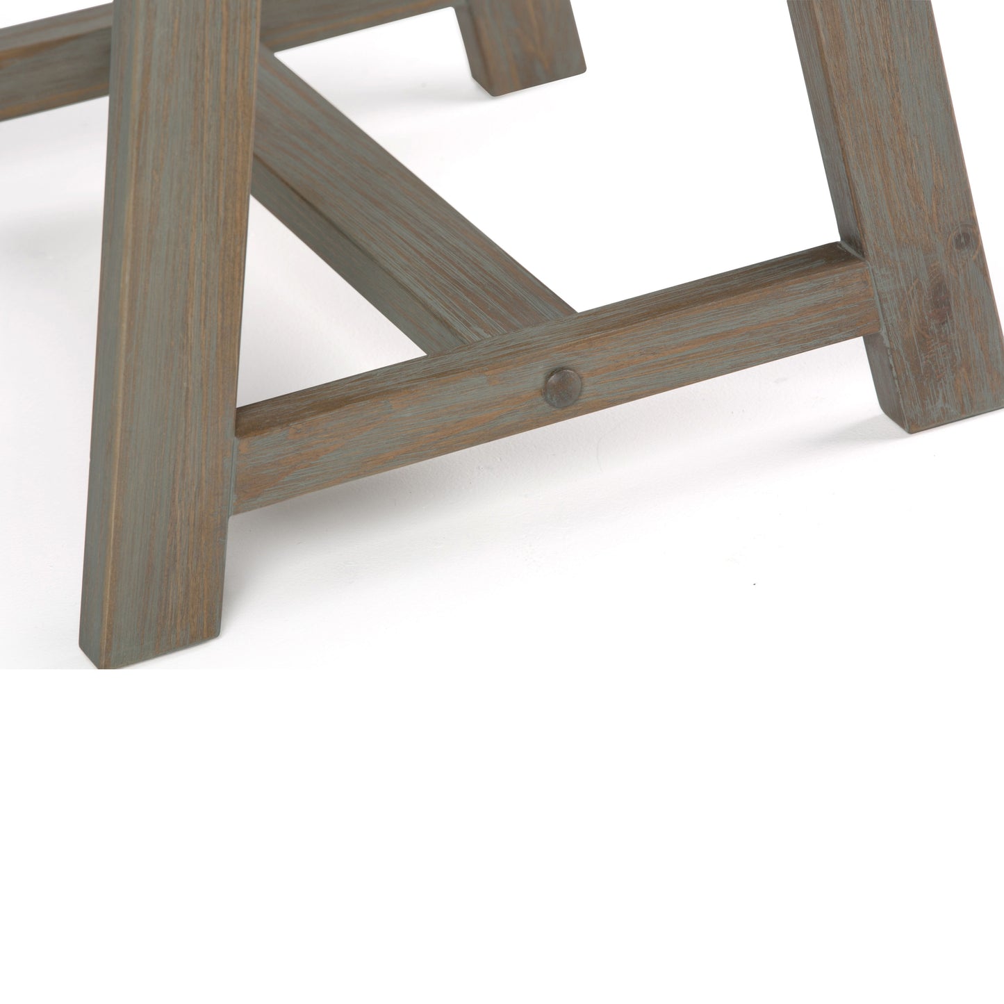 Sawhorse - End Table - Distressed Gray