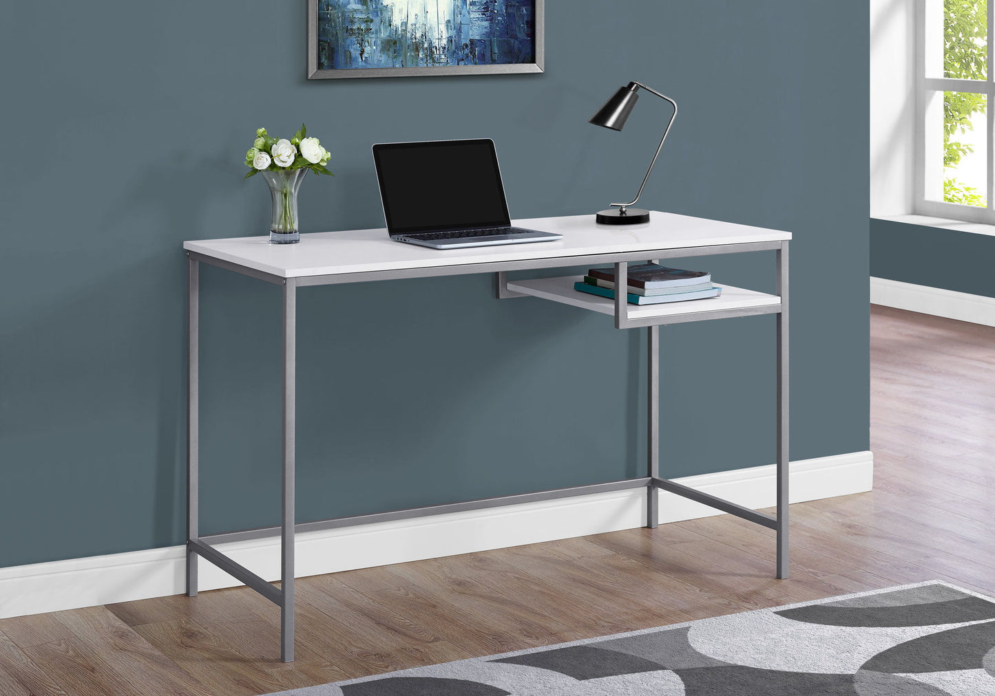 Computer Desk For Home Office, Laptop, Versatile Placement - White