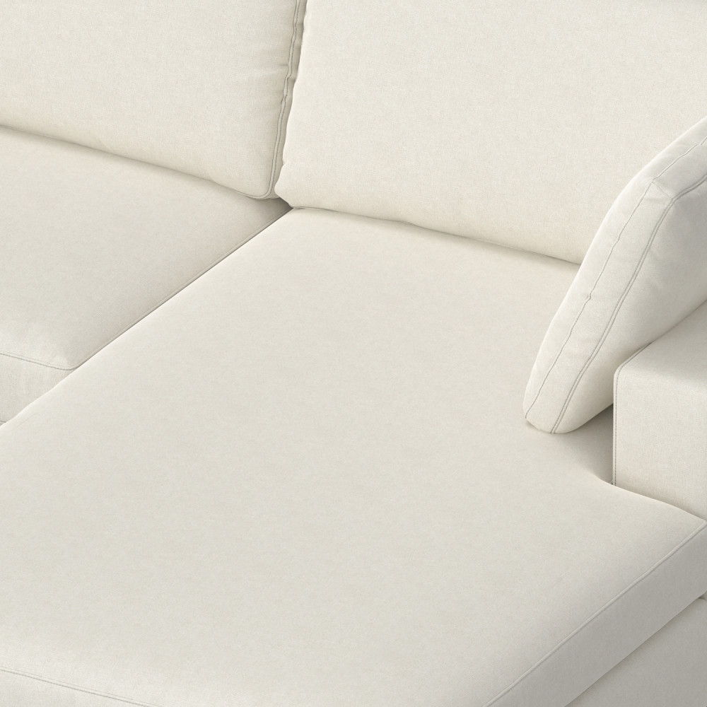 Charlie - Deep Seater Right Sectional Sofa - Cream